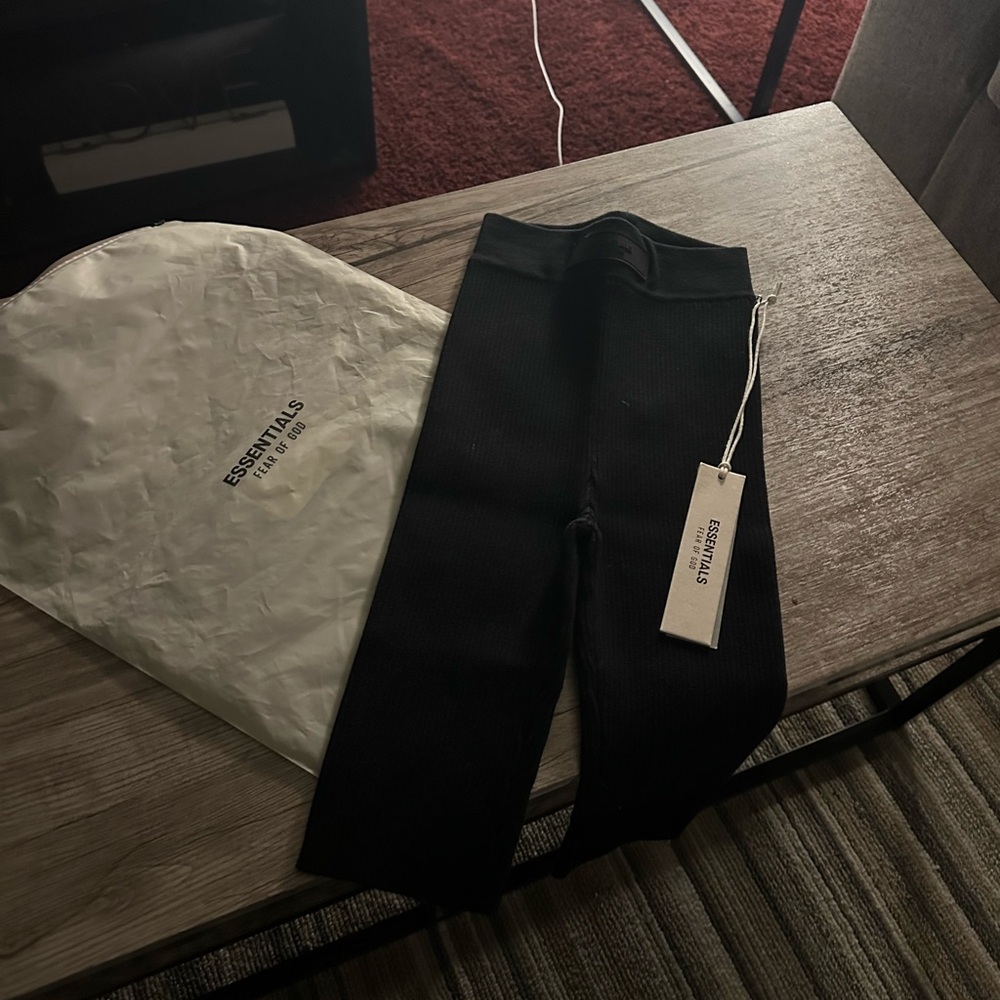 Essentials Black Bike Shorts